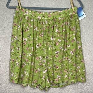 Y2K Abound Casual Shorts-Green/Pink Floral-Women’s S-Summer-Cottagecore-NEW-Tags